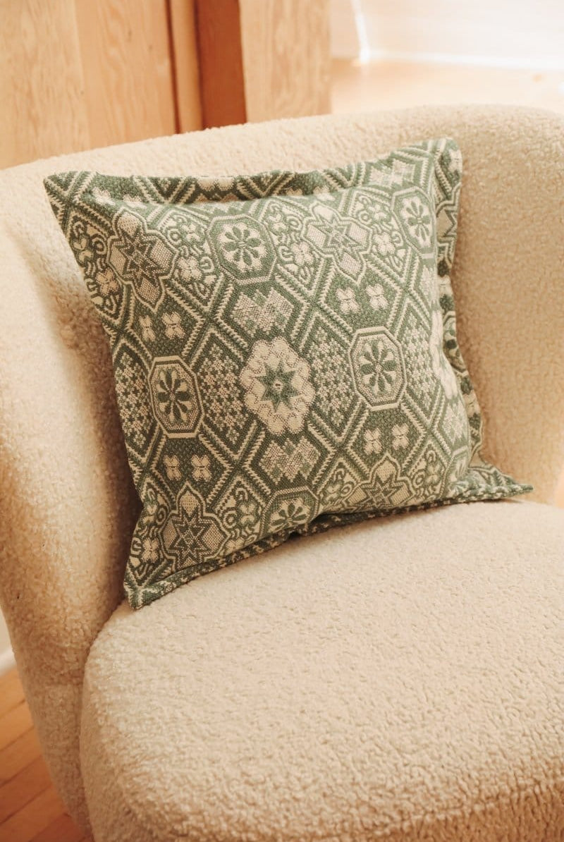 OddBird Blankets Chocolate Brown Mosaic Handwoven Throw Pillow