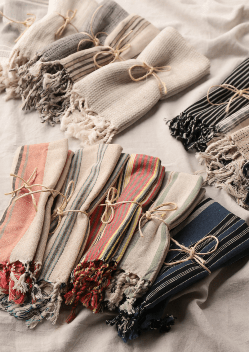 OddBird Towels 4 x Hand/Hair Towels Mystery Box - Handwoven Turkish Towels