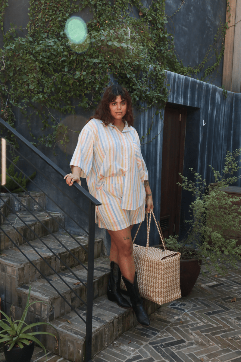 OddBird Loungewear Neşe Separates - Cotton Stripe