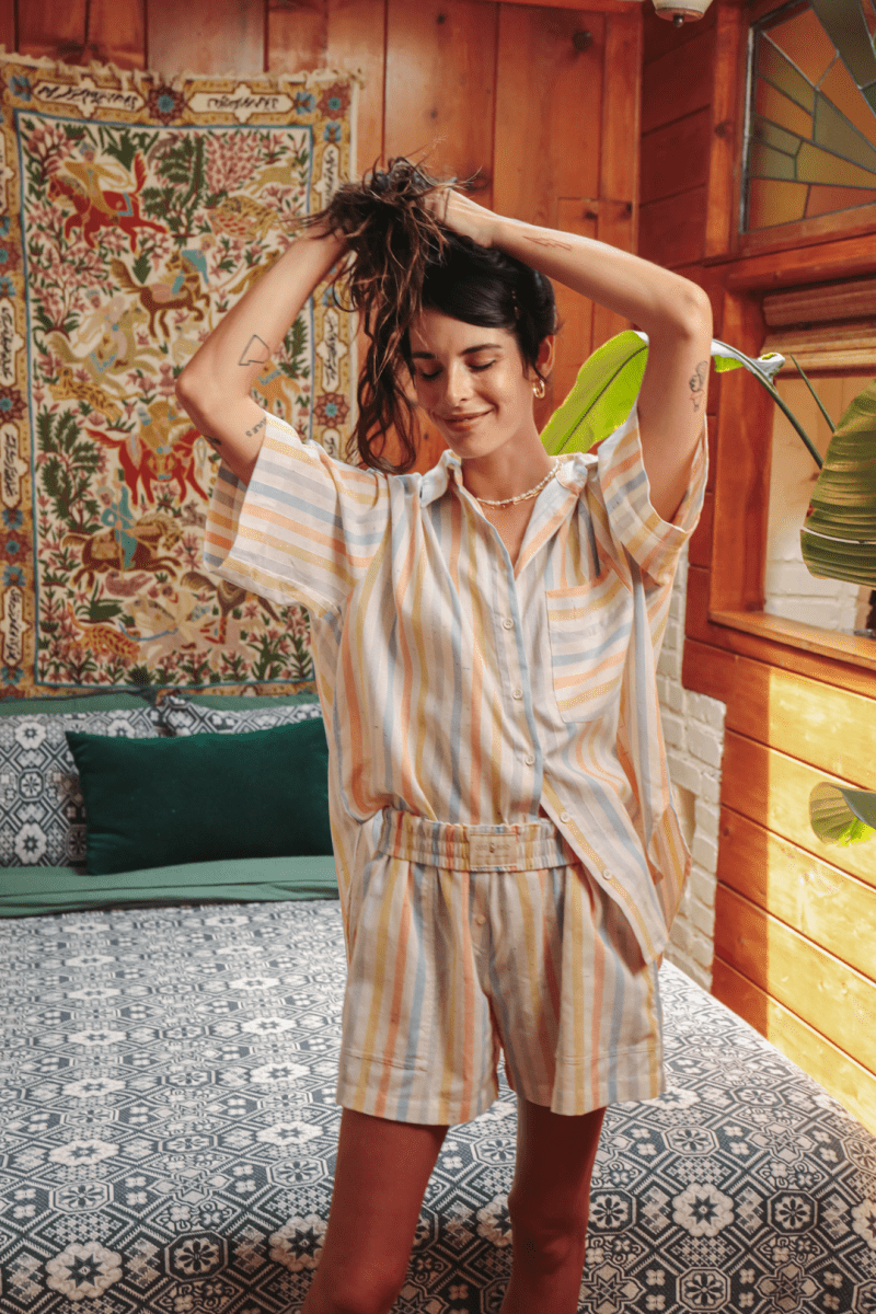 OddBird Loungewear Neşe Separates - Cotton Stripe