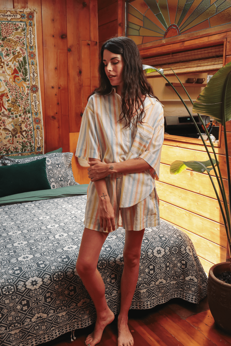 OddBird Loungewear Neşe Separates - Cotton Stripe