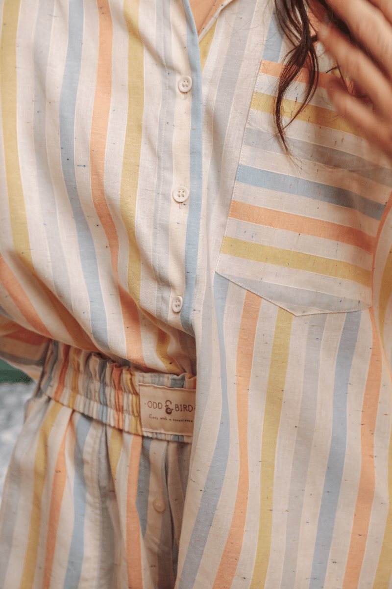 OddBird Loungewear Neşe Separates - Cotton Stripe