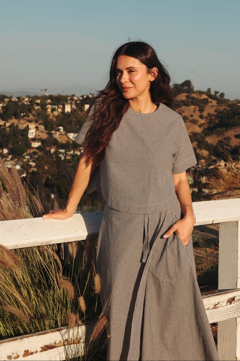 *NEW* Abla A-Line Wrap Skirt - Gingham -  - OddBird Co.