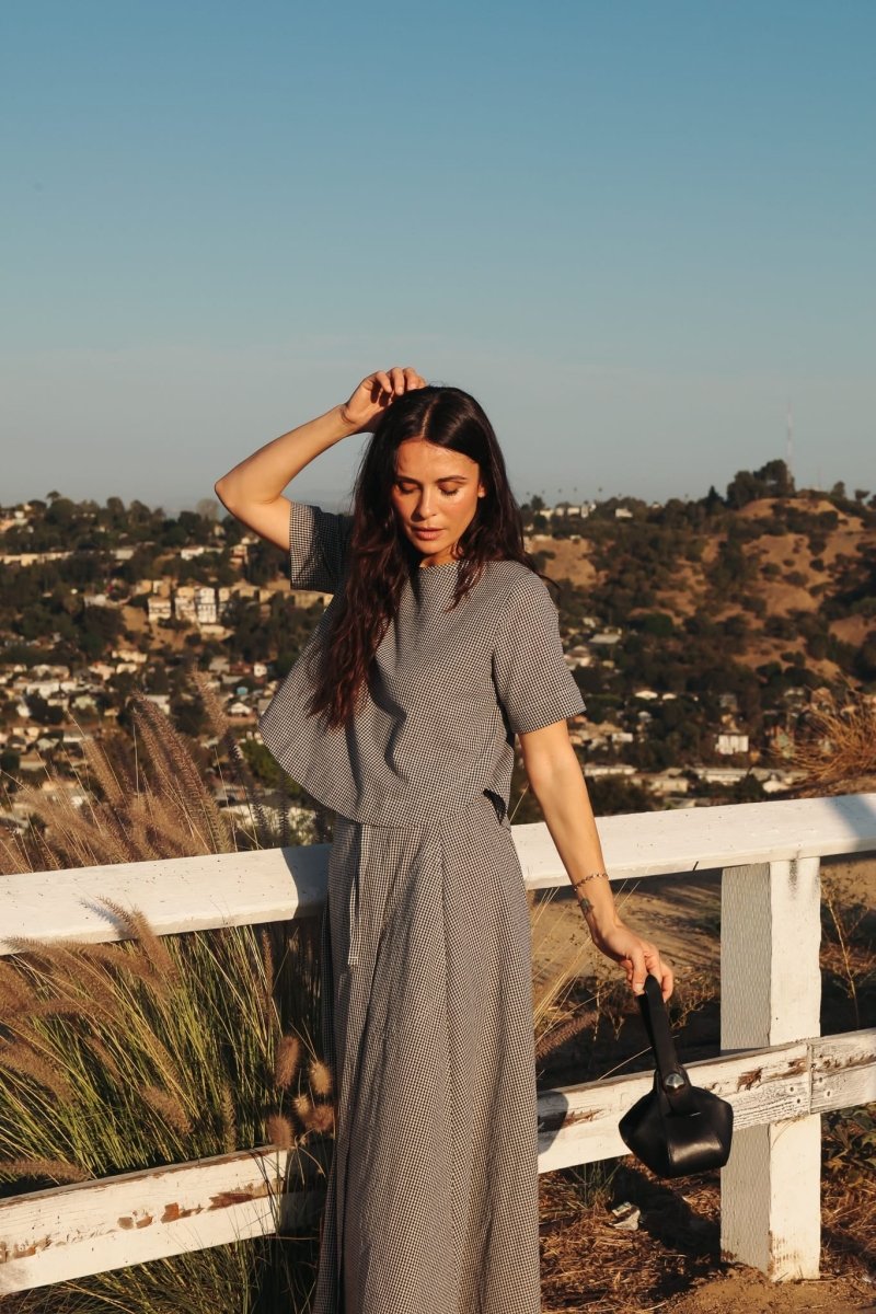 *NEW* Abla A-Line Wrap Skirt - Gingham -  - OddBird Co.