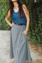*NEW* Abla A-Line Wrap Skirt - Gingham -  - OddBird Co.