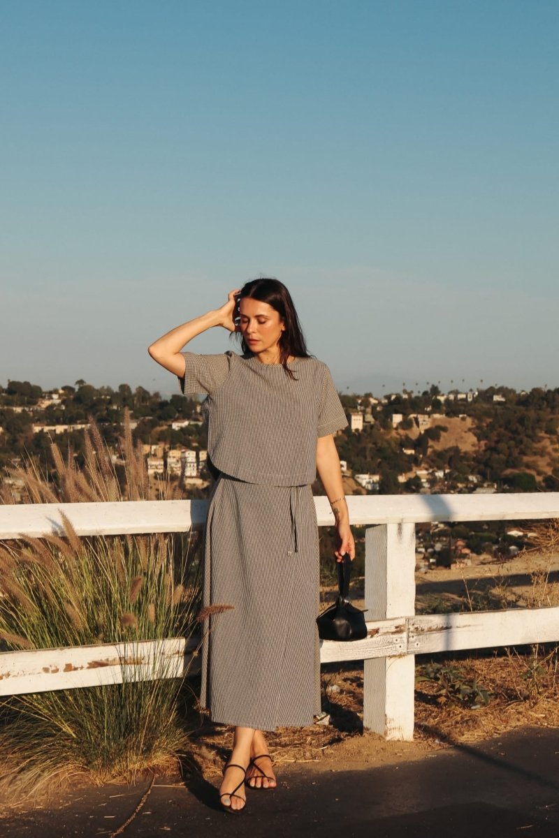 *NEW* Abla A-Line Wrap Skirt - Gingham -  - OddBird Co.