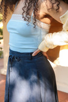 *NEW* Abla A - Line Wrap Skirt - Indigo - KLEEMREINDIXSS - OddBird Co.