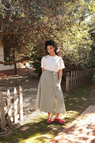 *NEW* Abla A - Line Wrap Skirt - Minted Stripe - KLEEMREMINTXSS - OddBird Co.