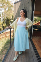 *NEW* Abla A-Line Wrap Skirt - Soft Blue -  - OddBird Co.