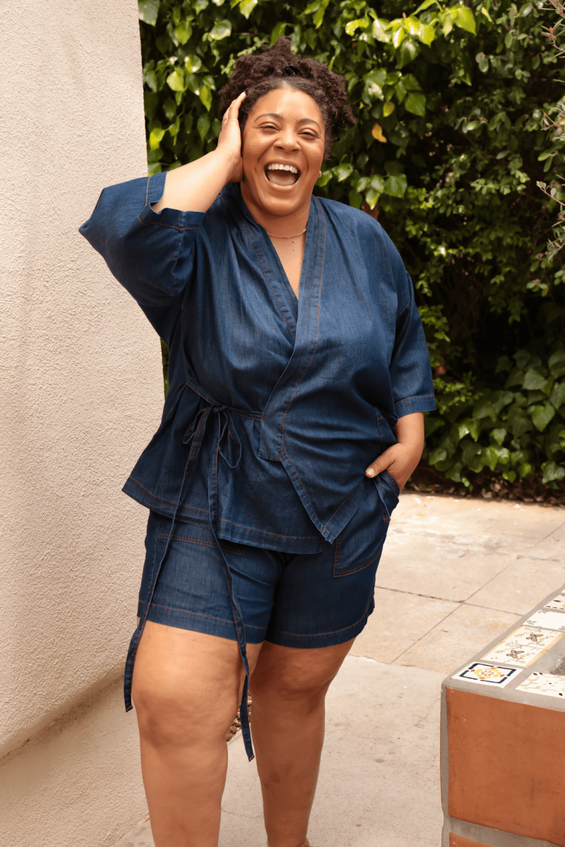 OddBird Loungewear *NEW* Kardeş Loungewear Shorts - Chambray