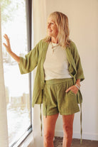 *New* Kardeş Loungewear Shorts - Yeşil - SLEKYESILXS - OddBird Co.