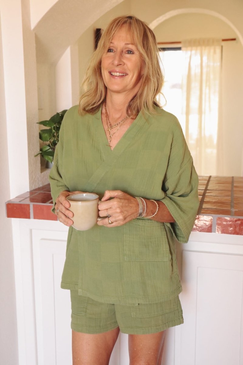 *New* Kardeş Loungewear Shorts - Yeşil - SLEKYESILXS - OddBird Co.