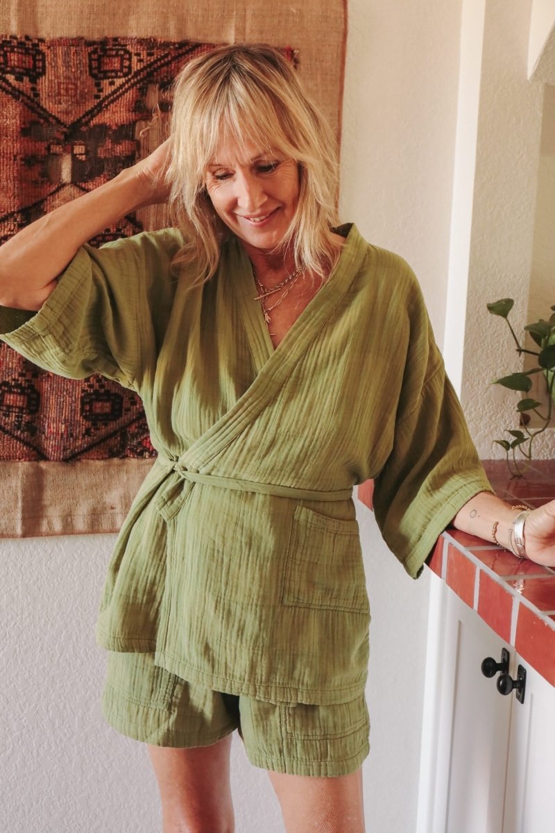 *New* Kardeş Loungewear Shorts - Yeşil - SLEKYESILXS - OddBird Co.