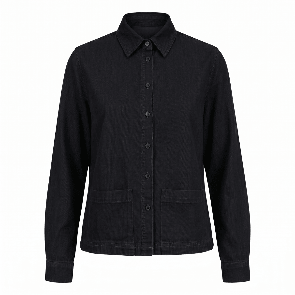*NEW* Limited Edition Melek Cropped Denim Shirt - Black -  - OddBird Co.