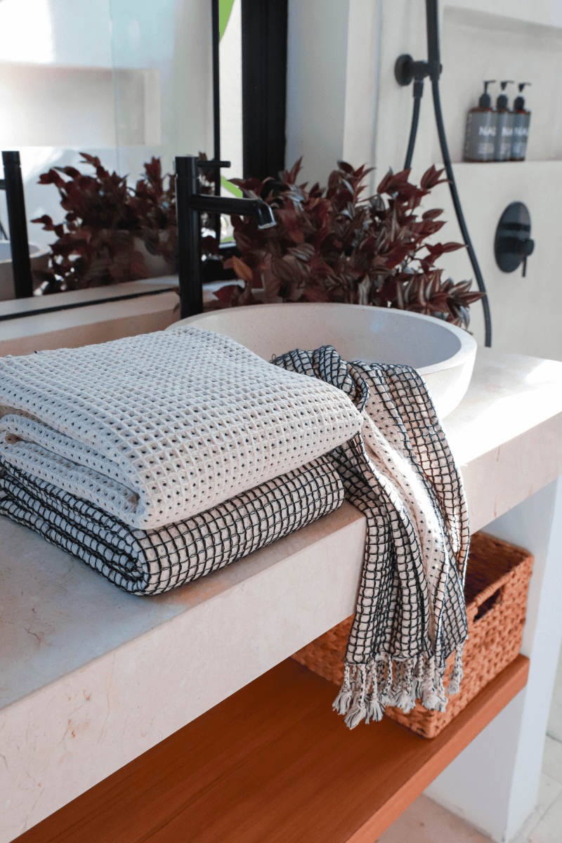 *NEW* Limited Edition XO Waffle Towel Collection - Black - TLEWAFFLBLKBT - OddBird Co.