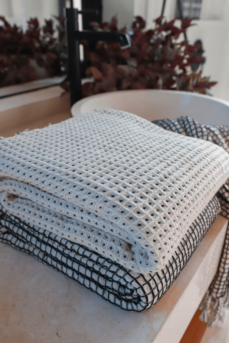 *NEW* Limited Edition XO Waffle Towel Collection - Black - TLEWAFFLBLKBT - OddBird Co.