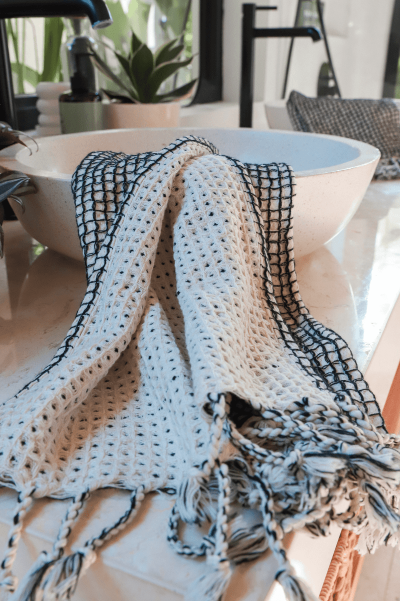 *NEW* Limited Edition XO Waffle Towel Collection - Black - TLEWAFFLBLKBT - OddBird Co.