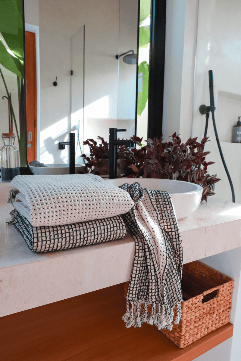 *NEW* Limited Edition XO Waffle Towel Collection - Black - TLEWAFFLBLKBT - OddBird Co.