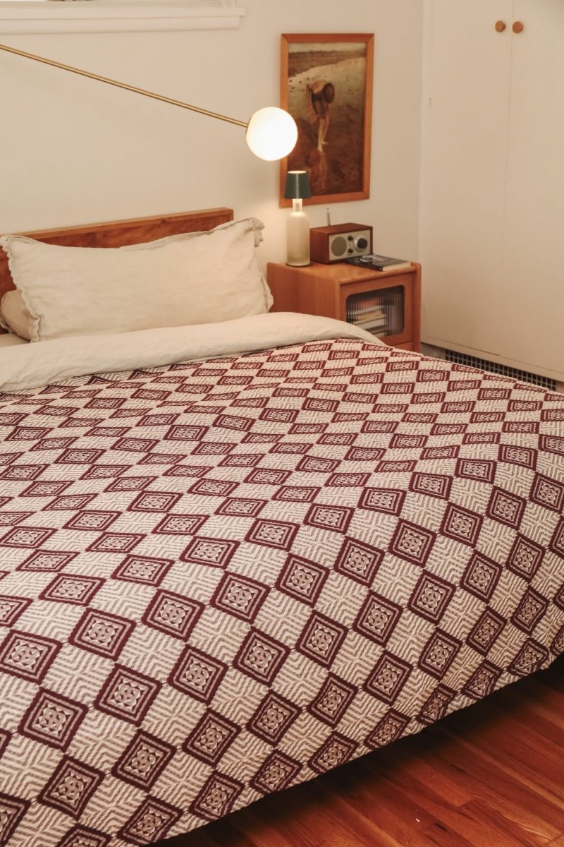 *NEW* Limited Edition Zarif Blanket - King - BLEZARIFKBRGNDY - OddBird Co.