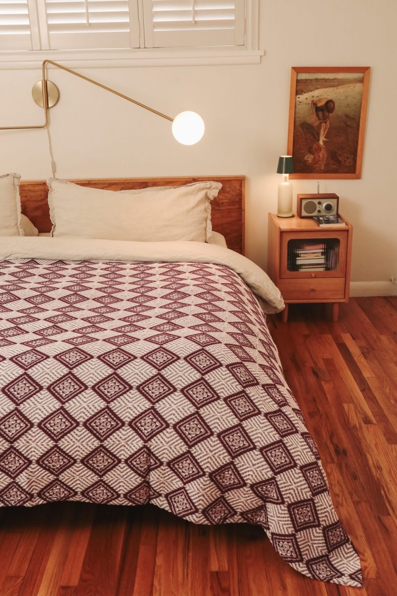 *NEW* Limited Edition Zarif Blanket - King - BLEZARIFKBRGNDY - OddBird Co.