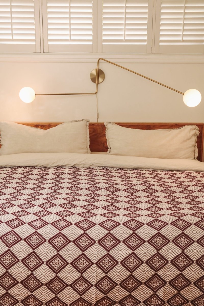 *NEW* Limited Edition Zarif Blanket - King - BLEZARIFKBRGNDY - OddBird Co.