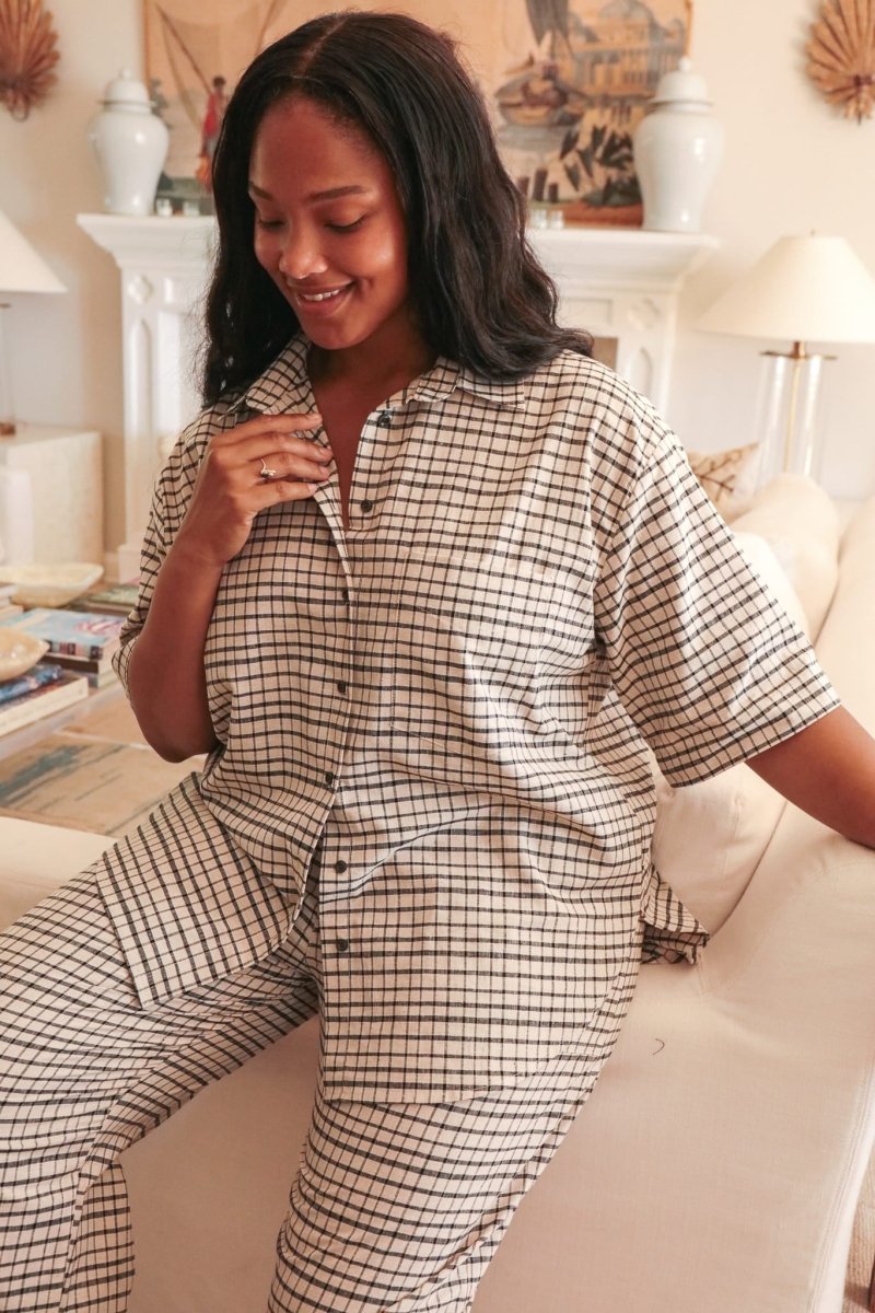 *NEW* Neşe Shirt- Picnic Check - DLENESEPCXS - OddBird Co.