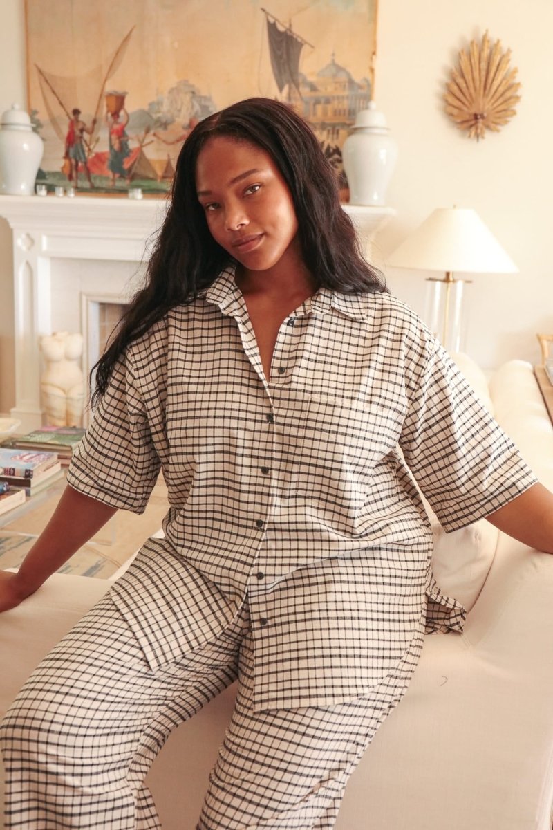 *NEW* Neşe Shirt- Picnic Check - DLENESEPCXS - OddBird Co.