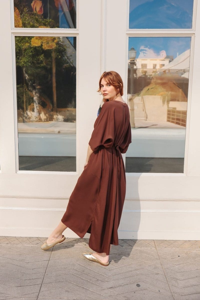 OddBird Loungewear Rüya Tunic - Chocolate Brown