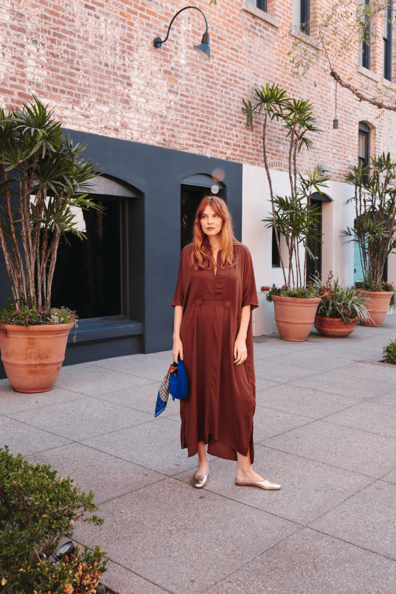 OddBird Loungewear Rüya Tunic - Chocolate Brown