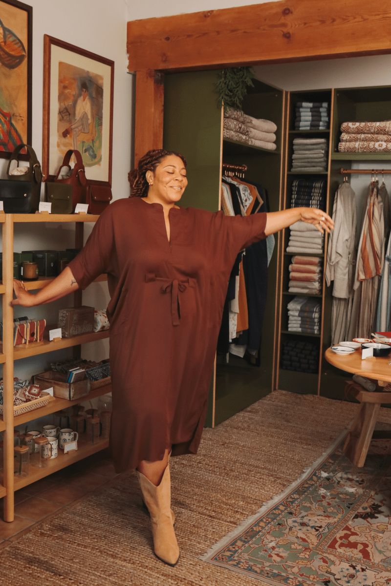 OddBird Loungewear Rüya Tunic - Chocolate Brown