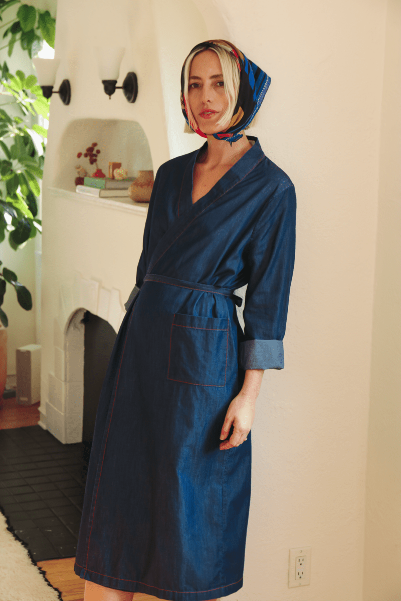 OddBird Loungewear *NEW* The 'Aydin' Long Sleeve Dress - Chambray