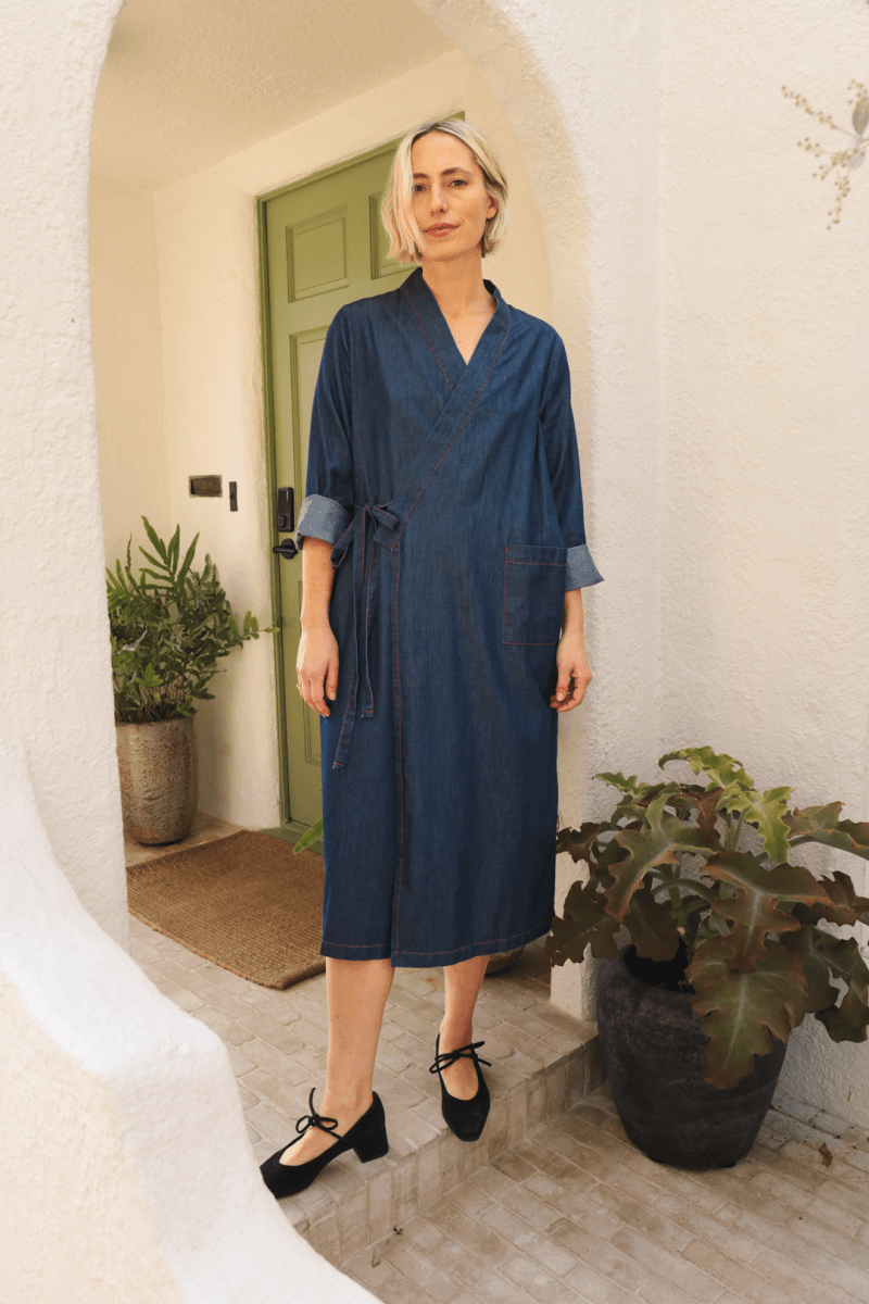 OddBird Loungewear *NEW* The 'Aydin' Long Sleeve Dress - Chambray