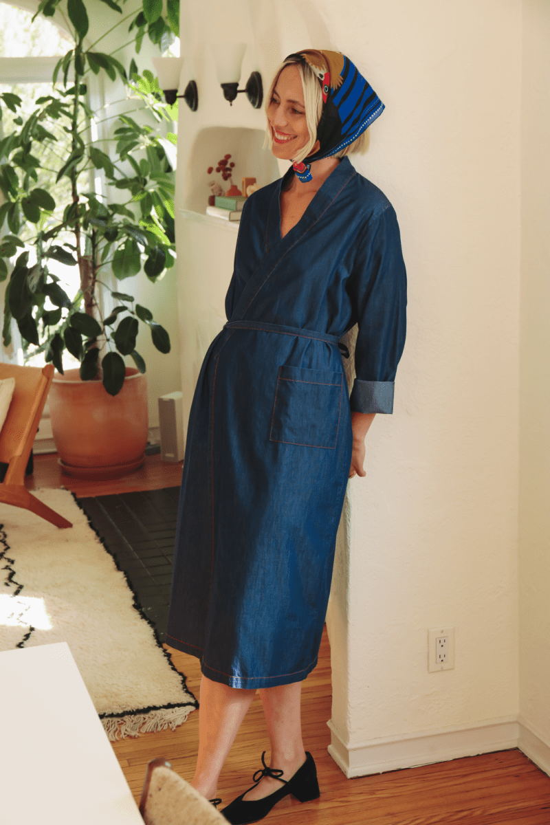 OddBird Loungewear *NEW* The 'Aydin' Long Sleeve Dress - Chambray