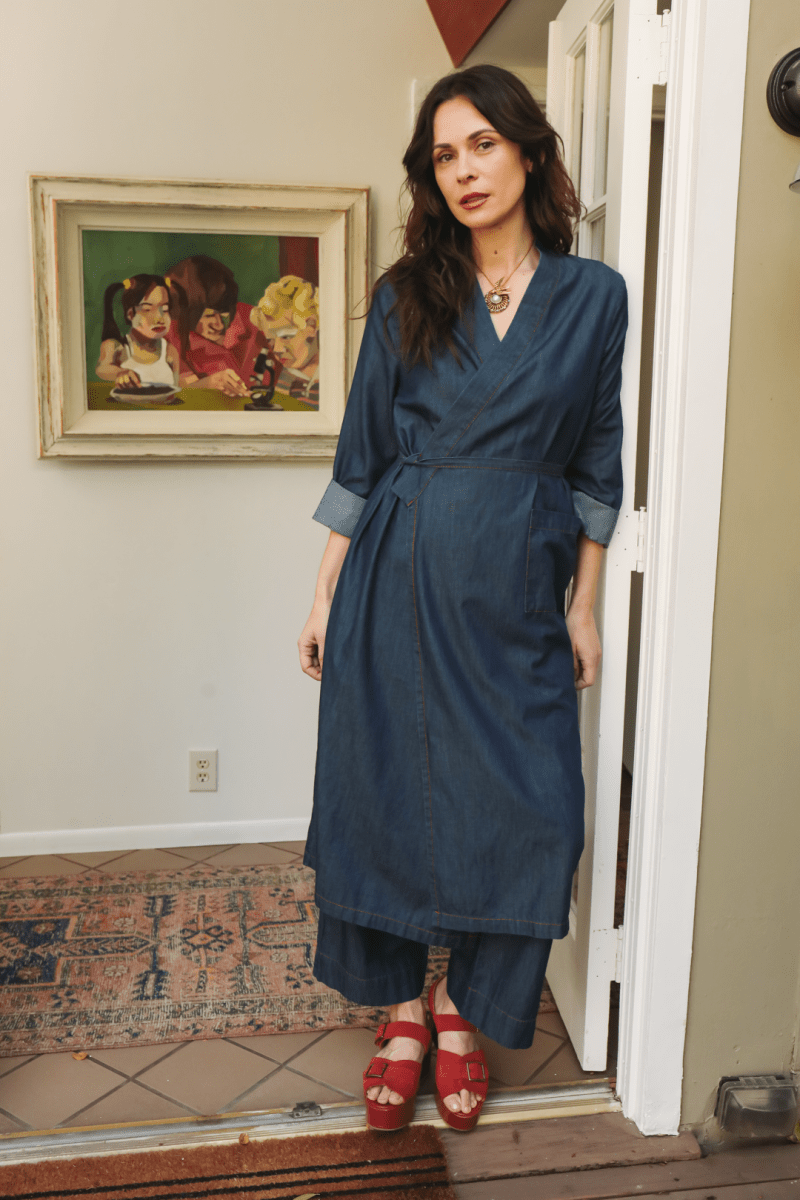 OddBird Loungewear *NEW* The 'Aydin' Long Sleeve Dress - Chambray