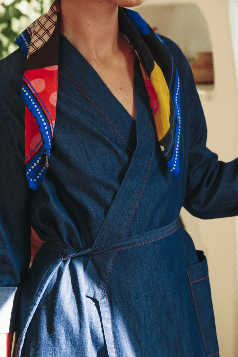 OddBird Loungewear *NEW* The 'Aydin' Long Sleeve Dress - Chambray