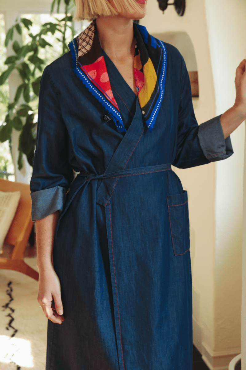 OddBird Loungewear *NEW* The 'Aydin' Long Sleeve Dress - Chambray
