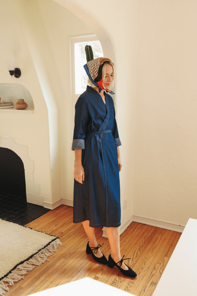OddBird Loungewear *NEW* The 'Aydin' Long Sleeve Dress - Chambray