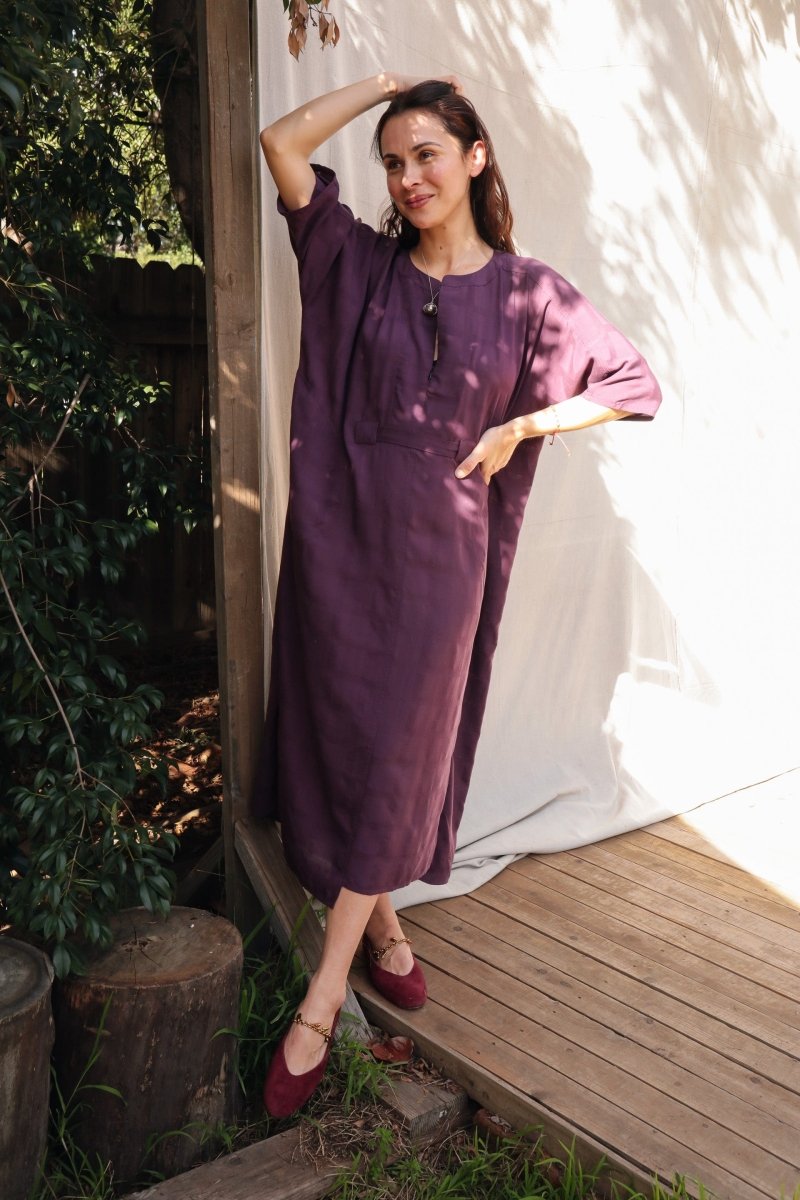 Rüya Tunic - Plum - DLERUYAPLUMXXS - OddBird Co.