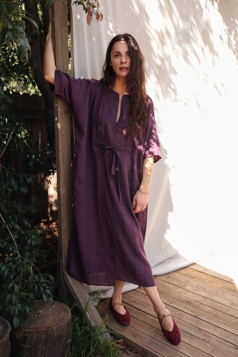 Rüya Tunic - Plum - DLERUYAPLUMXXS - OddBird Co.