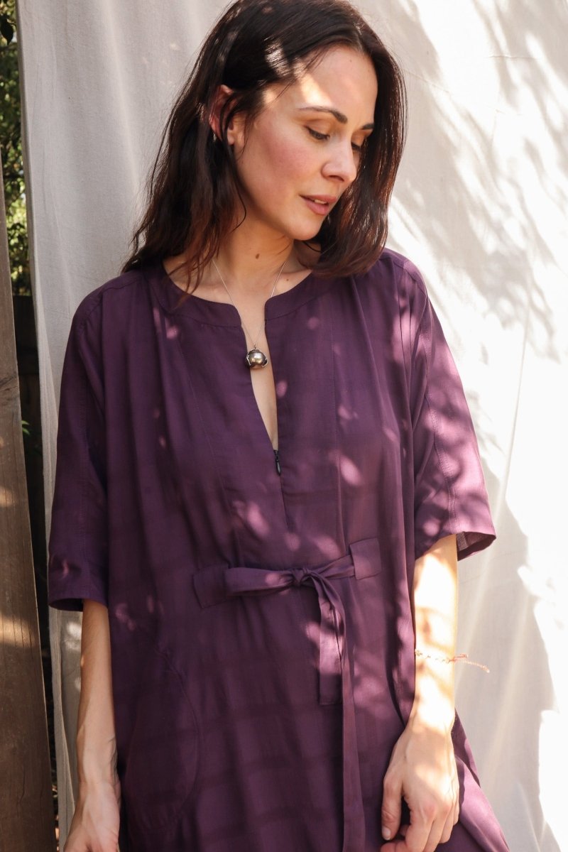 Rüya Tunic - Plum - DLERUYAPLUMXXS - OddBird Co.