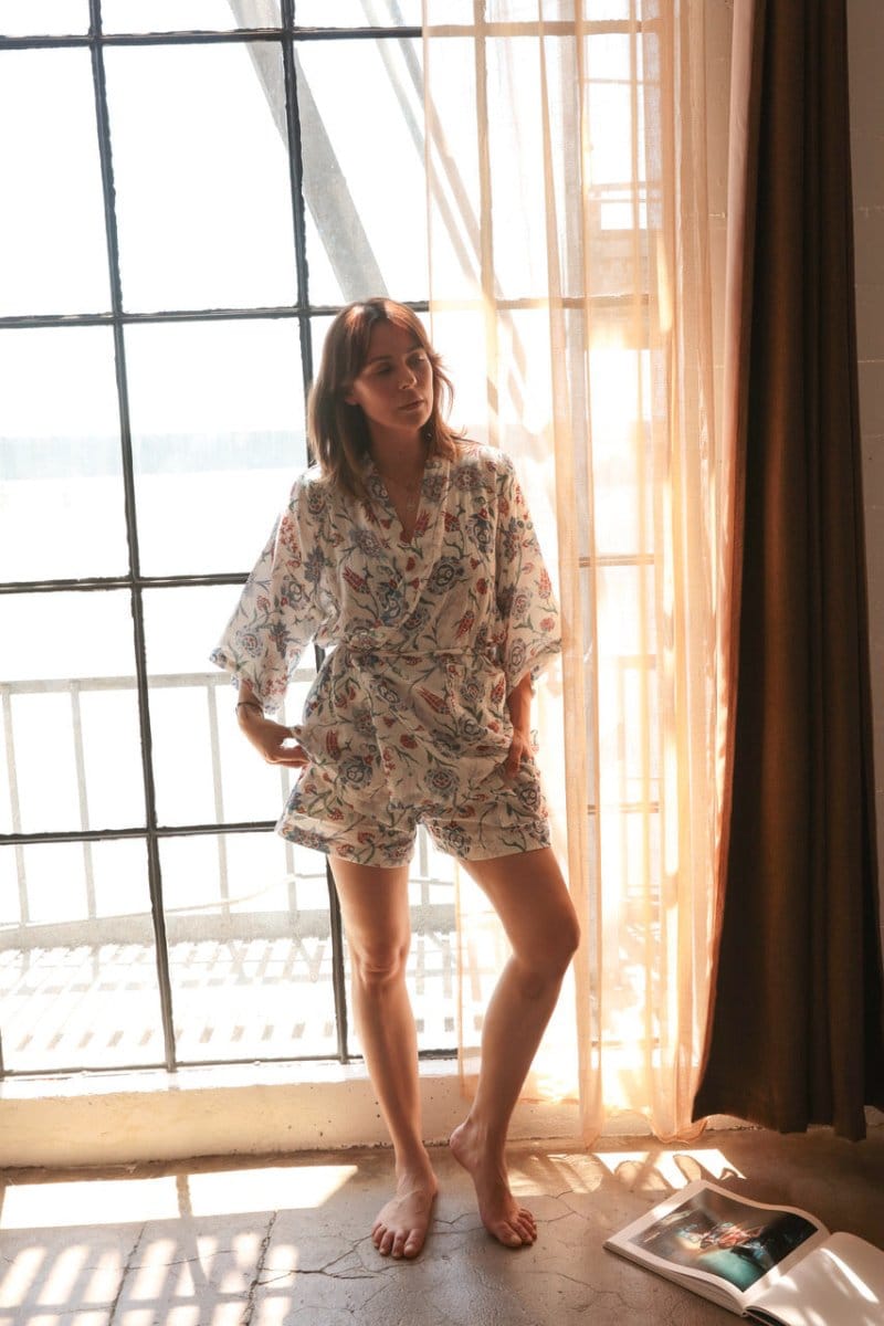 OddBird Loungewear Şile Kardeş Short - Lale Print