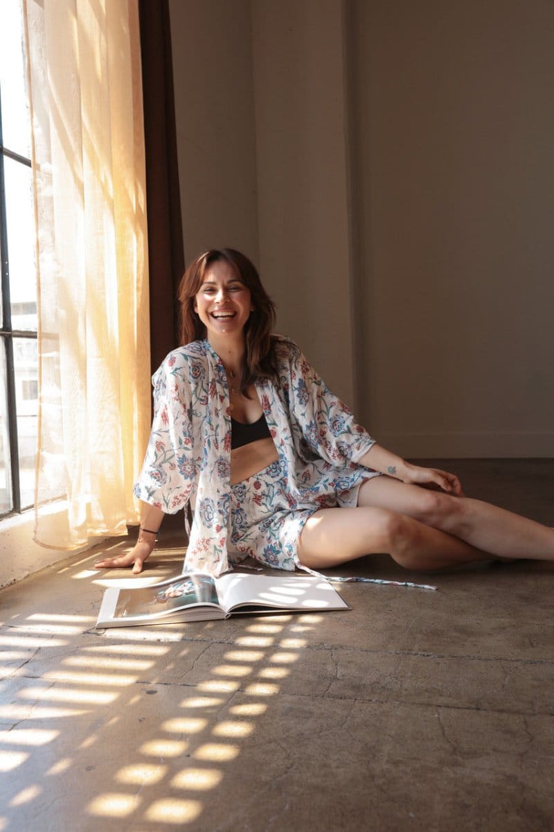 OddBird Loungewear Şile Kardeş Short - Lale Print