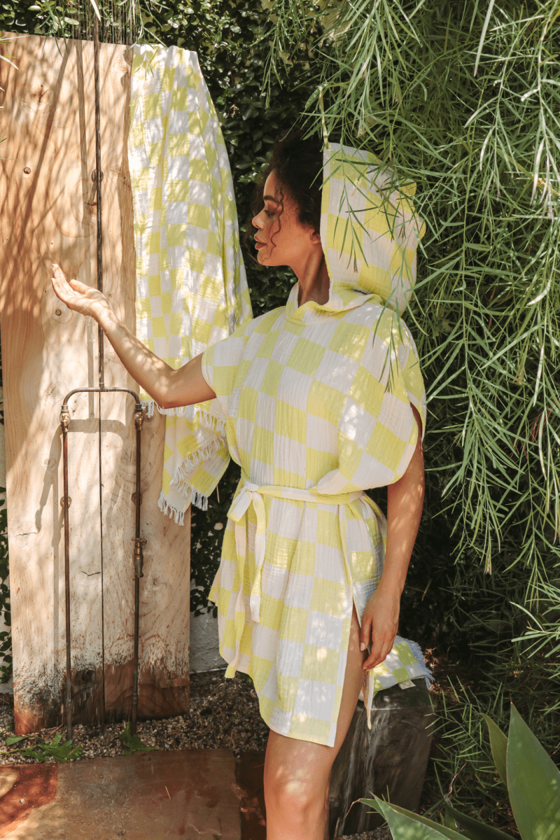 OddBird Robes Summer Poncho - Limonata Check