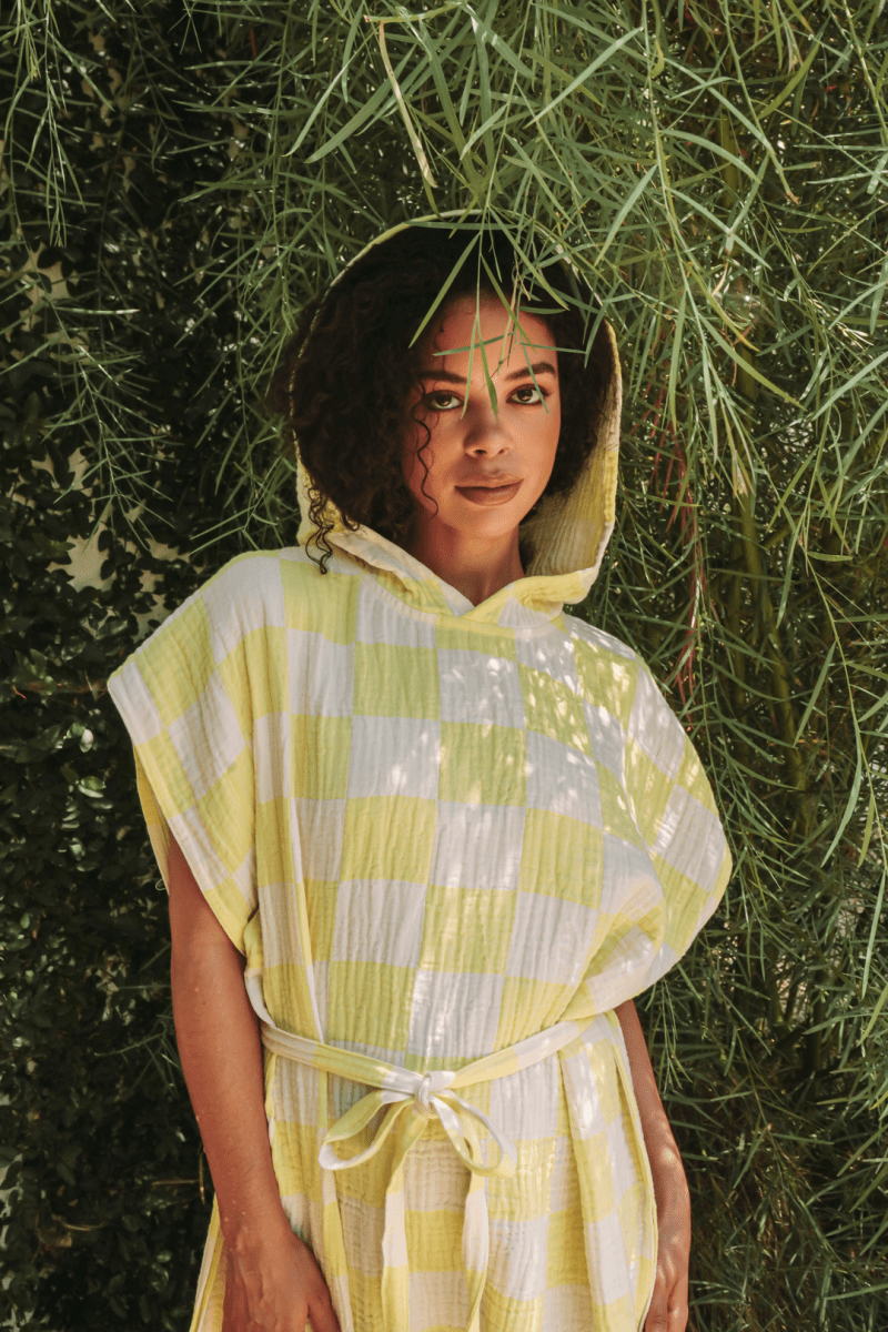 OddBird Robes Summer Poncho - Limonata Check