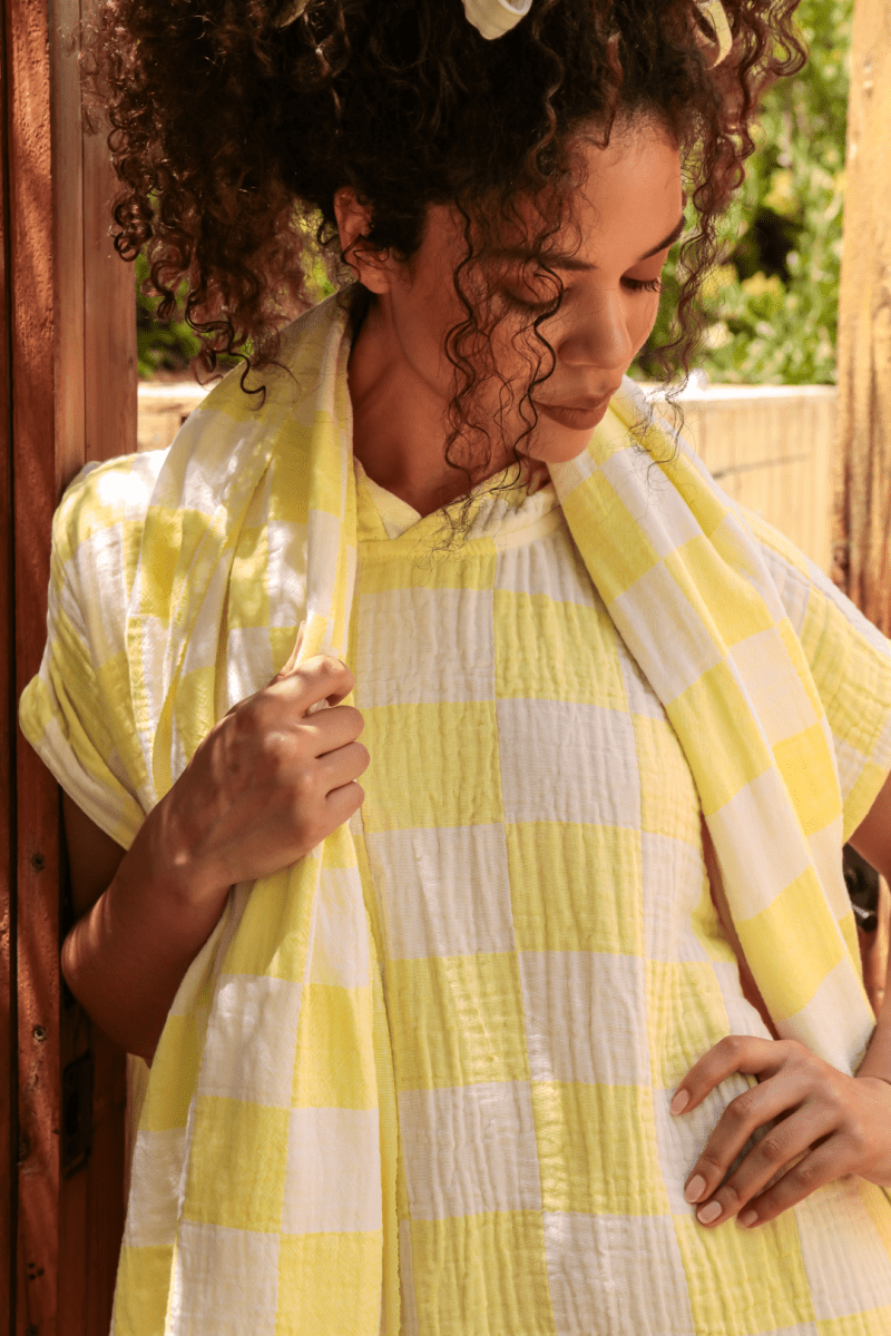 OddBird Robes Summer Poncho - Limonata Check