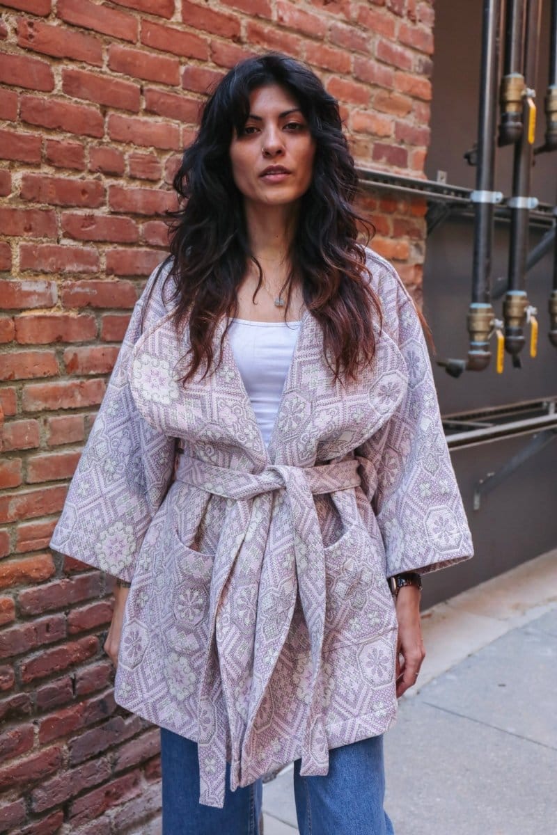 OddBird Loungewear Vintage Pink / XXS/P The Mosaic Coat- MADE TO ORDER