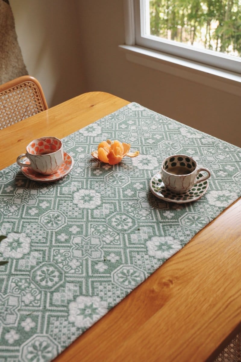 OddBird Accessories Sage Green The Waste-Not-Want-Not Mosaic Table Runner