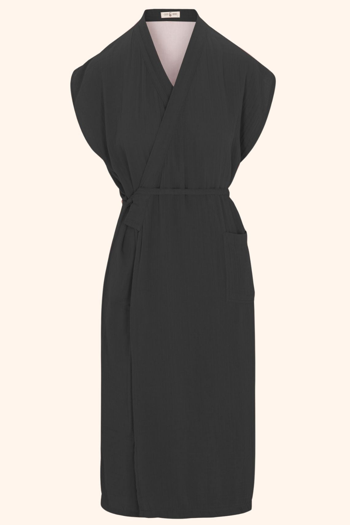 Oddbird Aydin Wrap Lounge Dress Luxury 100 Soft Cotton Gauze Perfect for Any Size Indoor and Outdoor Wear Marigold S