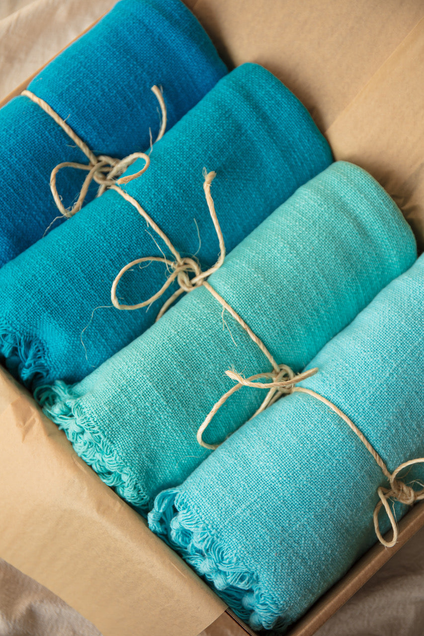 Deniz Bamboo Cotton Turkish Bath Towel and Hand Towel — sunwoven