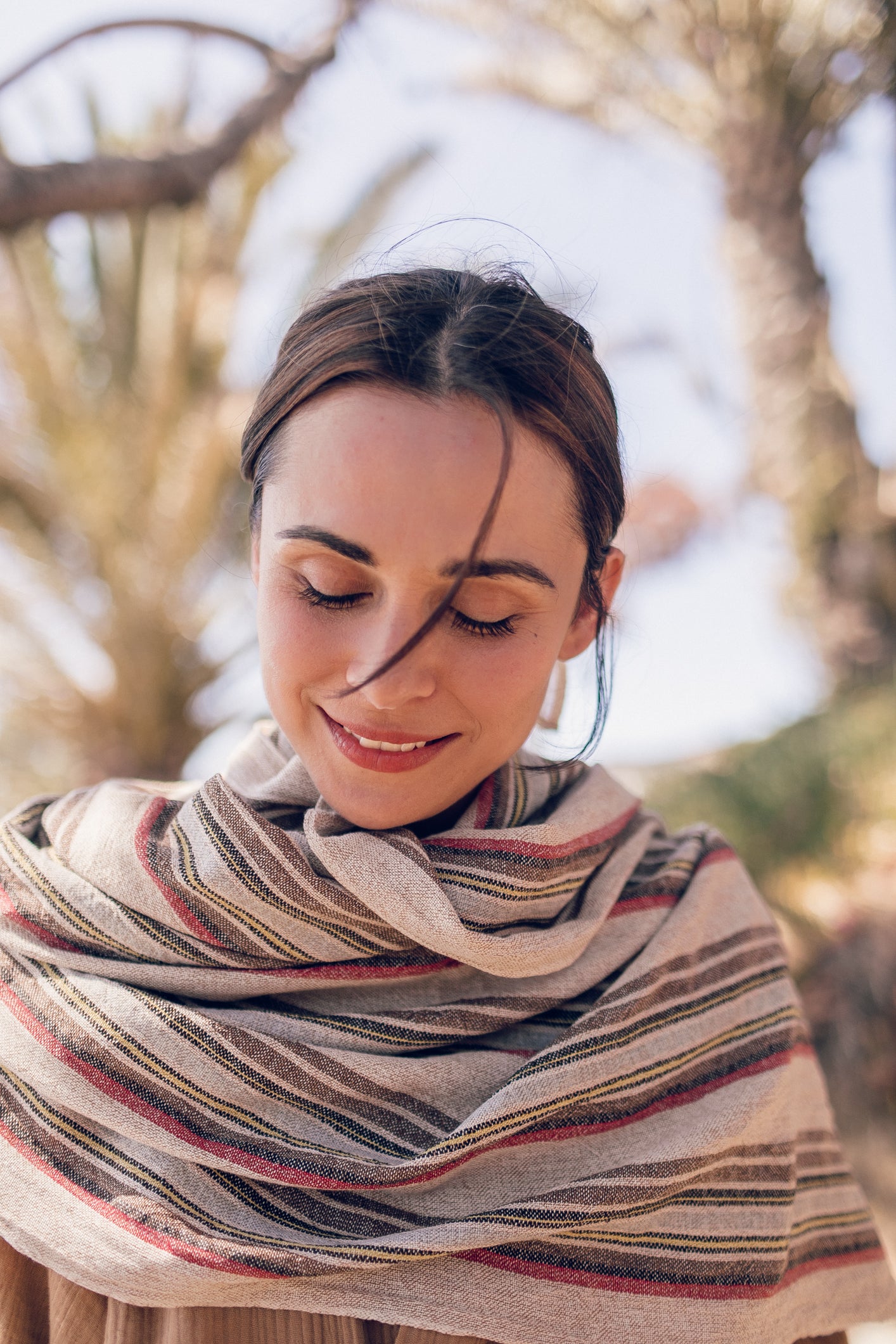 Turkish Hand Towel - Neutral Stripes